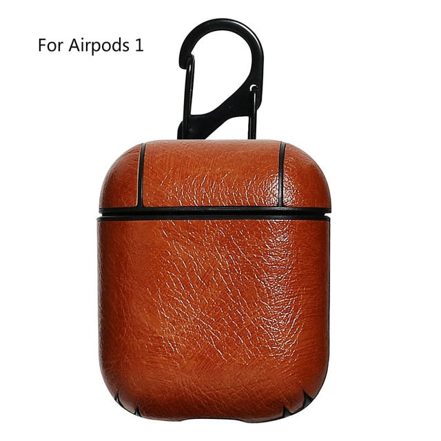 Airpods Cases For Apple  Strap Leather with Buttons