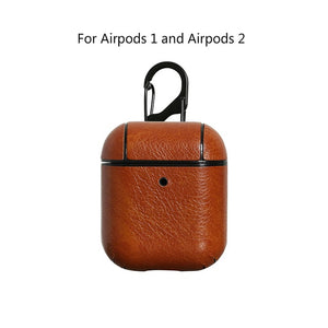 Airpods Cases For Apple  Strap Leather with Buttons