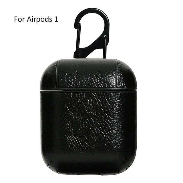 Airpods Cases For Apple  Strap Leather with Buttons