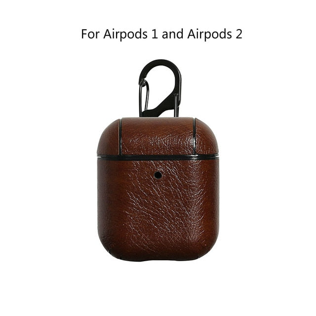 Airpods Cases For Apple  Strap Leather with Buttons