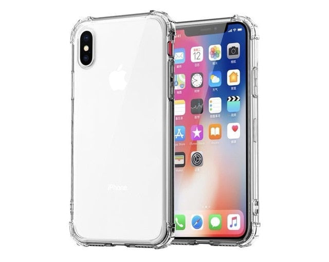 Shockproof Transparent Silicone Phone Case For iPhone